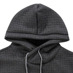 Lucas - Men's Textured Waffle-Knit Pullover Hoodie