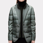 Lucille - Women's Layered Collar Flap Pocket Down Jacket