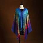 Lucy - Bohemian Peacock Print Cashmere Blend Shawl