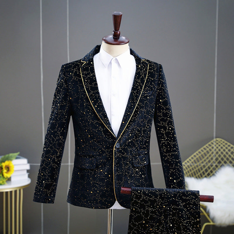 Luke - Men's Glitter Velvet Formal Suit