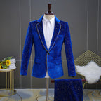Luke - Men's Glitter Velvet Formal Suit