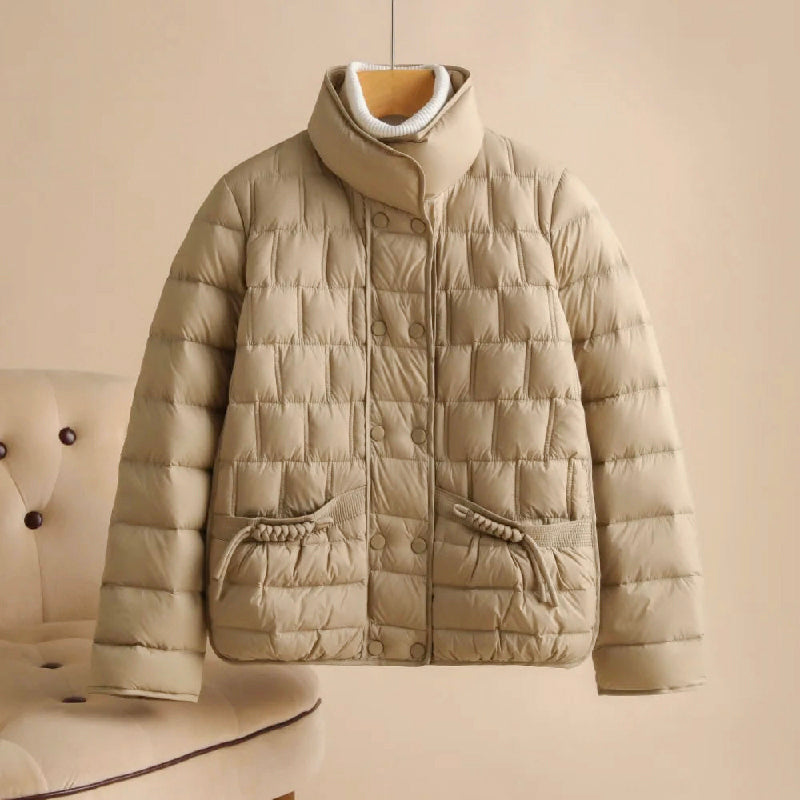Luna - Women's Casual Square-Quilted Down Jacket