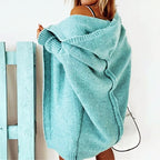 Malia - Women's Hooded Knit Cardigan Coat