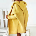 Malia - Women's Hooded Knit Cardigan Coat
