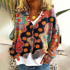 Marigold - Women's Embroidered V-Neck Cardigan