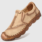 Mason - Men's Hand-Stitched Nubuck Slip-On Moccasins