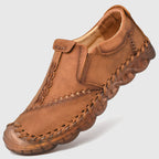 Mason - Men's Hand-Stitched Nubuck Slip-On Moccasins