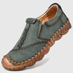 Mason - Men's Hand-Stitched Nubuck Slip-On Moccasins