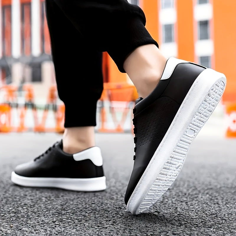 Mason - Men's Leather Perforated Low-Top Sneakers
