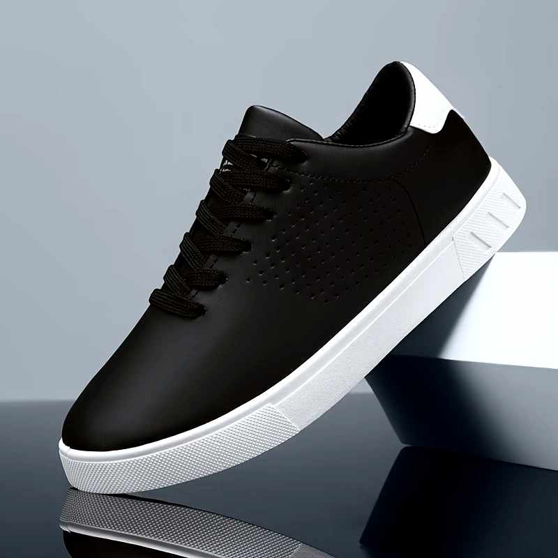 Mason - Men's Leather Perforated Low-Top Sneakers