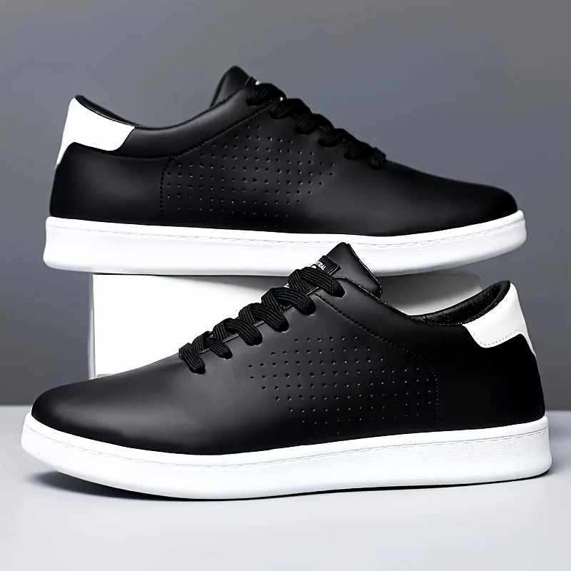 Mason - Men's Leather Perforated Low-Top Sneakers