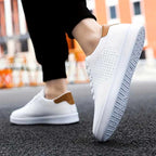 Mason - Men's Leather Perforated Low-Top Sneakers