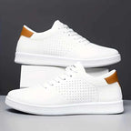 Mason - Men's Leather Perforated Low-Top Sneakers