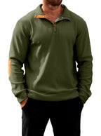 Matt - Men's Elbow Patch Ribbed Pullover Sweater 4