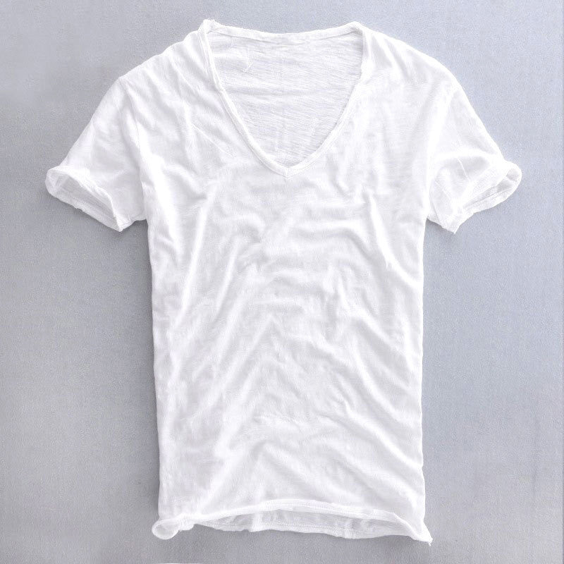 Matthew - Men's Cotton V-Neck T-Shirt