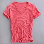 Matthew - Men's Cotton V-Neck T-Shirt