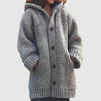 Megan - Women's Oversized Chunky Knit Hooded Cardigan