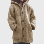 Megan - Women's Oversized Chunky Knit Hooded Cardigan