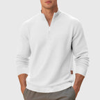 Michael - Men's Waffle Knit Quarter-Zip Sweatshirt