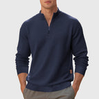 Michael - Men's Waffle Knit Quarter-Zip Sweatshirt