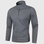 Michael - Men's Waffle Knit Quarter-Zip Sweatshirt