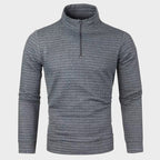 Michael - Men's Waffle Knit Quarter-Zip Sweatshirt