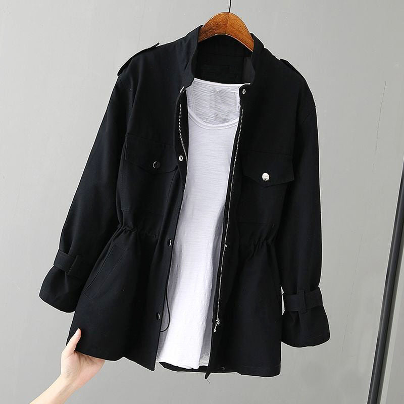 Olivia - Women's Stand-Collar Zip Jacket with Pockets