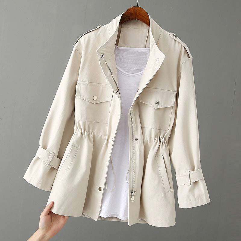 Olivia - Women's Stand-Collar Zip Jacket with Pockets