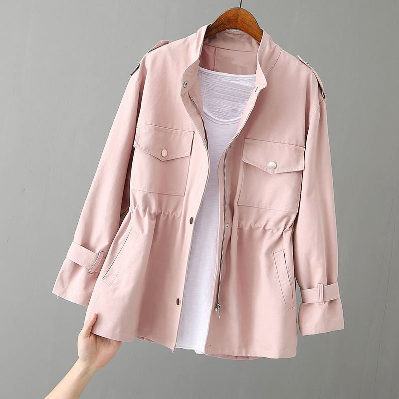 Olivia - Women's Stand-Collar Zip Jacket with Pockets