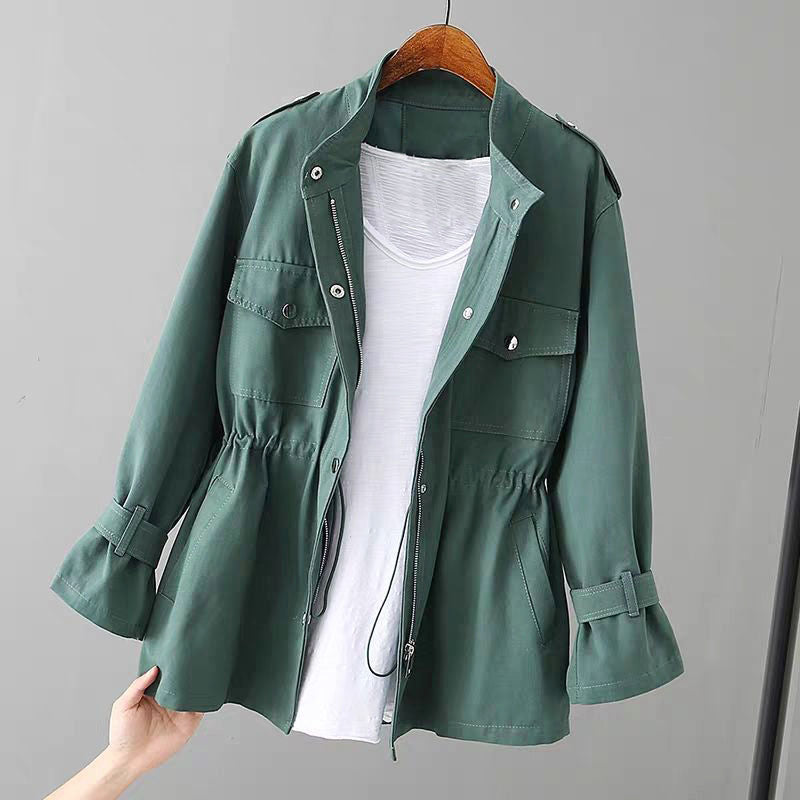 Olivia - Women's Stand-Collar Zip Jacket with Pockets