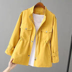 Olivia - Women's Stand-Collar Zip Jacket with Pockets
