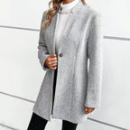 Paisley - Women's Textured Single-Button Longline Coat