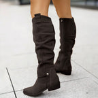 Pamela - Women’s Suede Knee-High Riding Boots