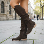 Pamela - Women’s Suede Knee-High Riding Boots