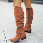 Pamela - Women’s Suede Knee-High Riding Boots
