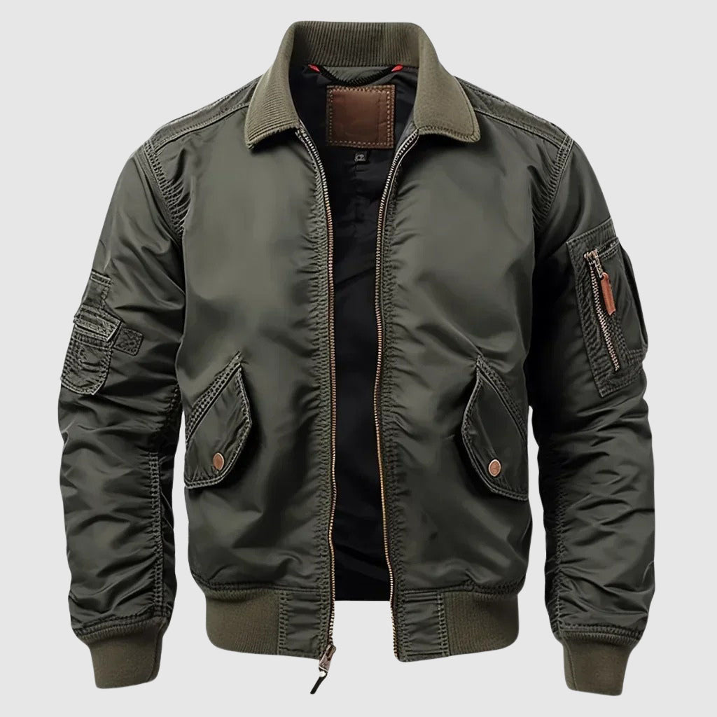 Parker - Men's Utility Pocket Zip-Up Bomber Jacket