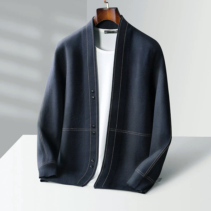 Patrick - Men’s Wool Open-Front Cardigan