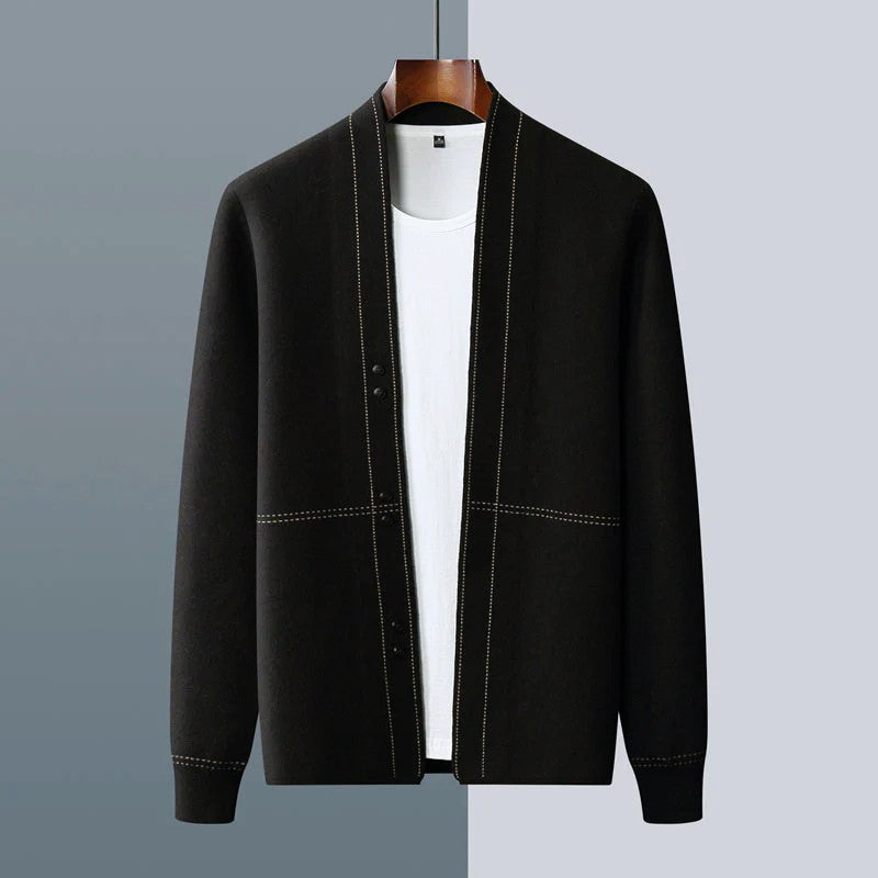 Patrick - Men’s Wool Open-Front Cardigan