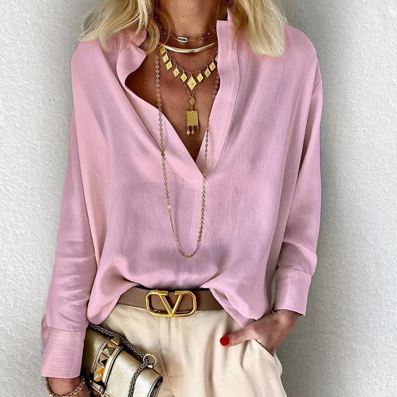 Penelope - Women's Long-Sleeve Linen Shirt