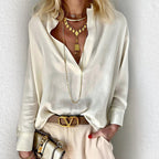 Penelope - Women's Long-Sleeve Linen Shirt