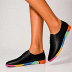 Raya - Women's Leather Rainbow Sole Sneakers