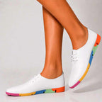 Raya - Women's Leather Rainbow Sole Sneakers