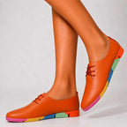 Raya - Women's Leather Rainbow Sole Sneakers