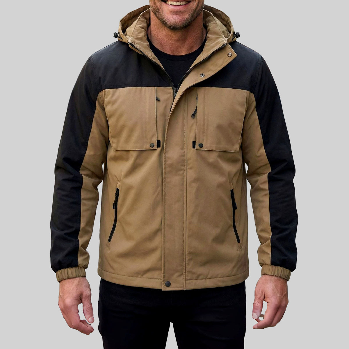 Romeo - Men's Color-Block Zip-Front Windbreaker