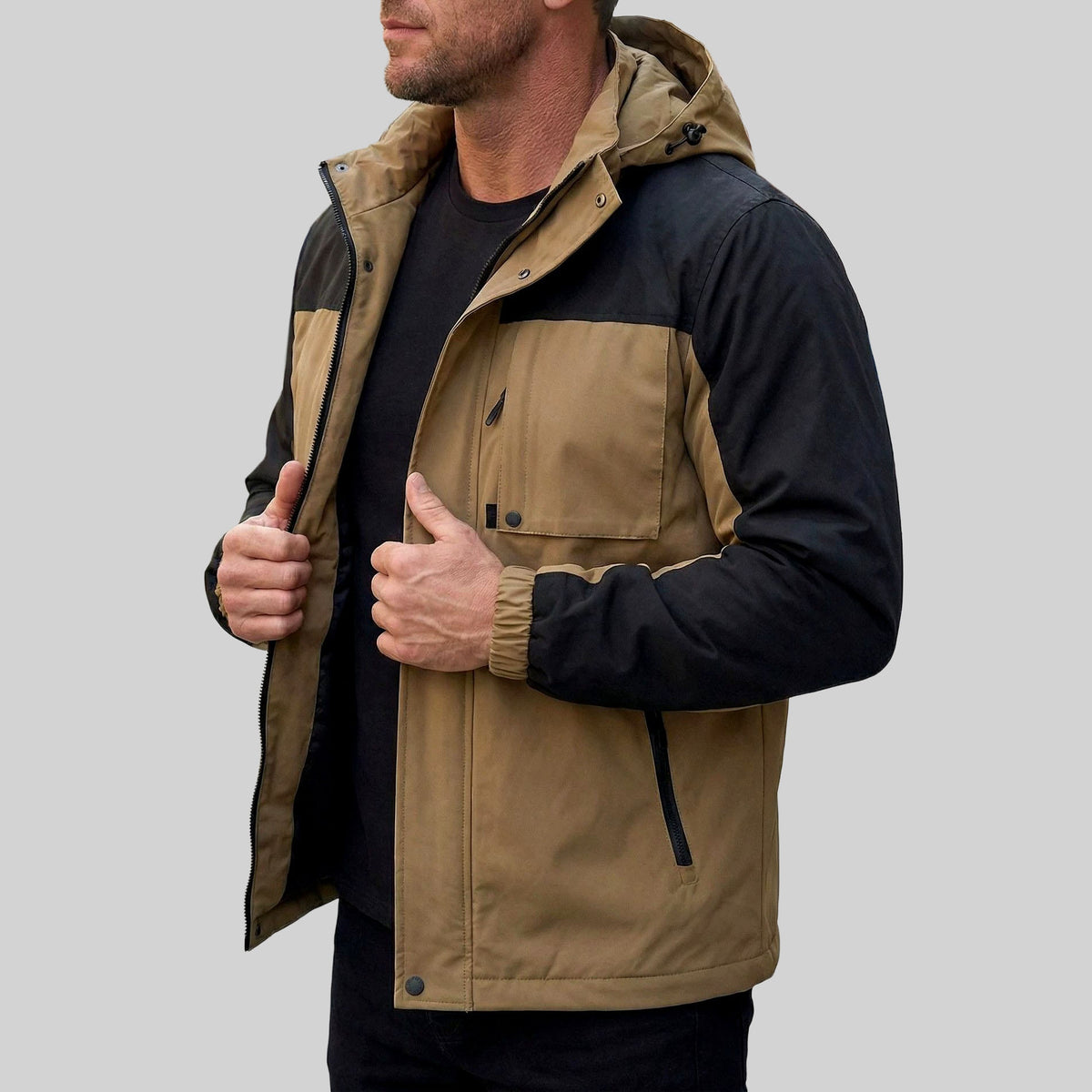 Romeo - Men's Color-Block Zip-Front Windbreaker