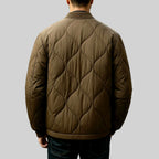Ryan - Men's Wave Quilted Stand Collar Bomber Jacket