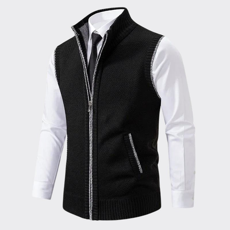 Samuel - Men's Wool Blend Zip Knit Vest