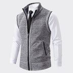 Samuel - Men's Wool Blend Zip Knit Vest