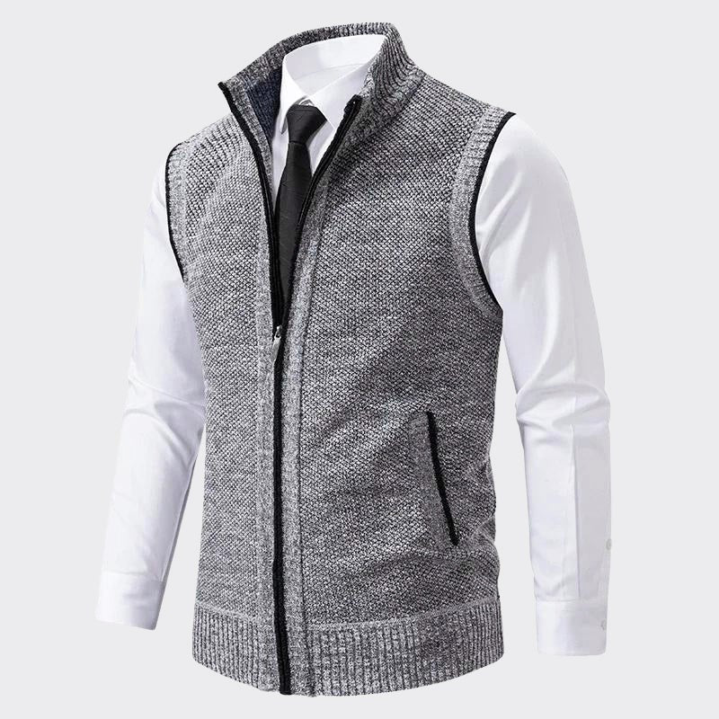Samuel - Men's Wool Blend Zip Knit Vest