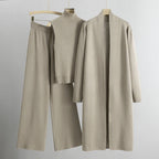 Savannah - Women's Ribbed Knit Three-Piece Matching Set